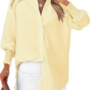 Women's Yellow Striped Blouse